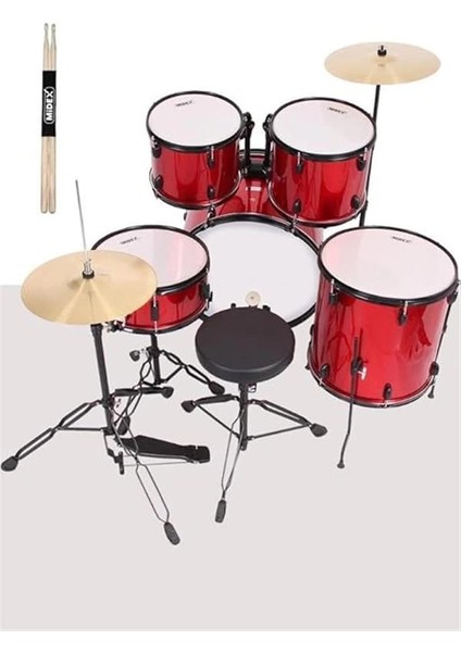 CD900X-RD 22'' Yetişkin Akustik Bateri Davul Seti 22B-13T-12T-16F-14S (5 Parça) modelleri