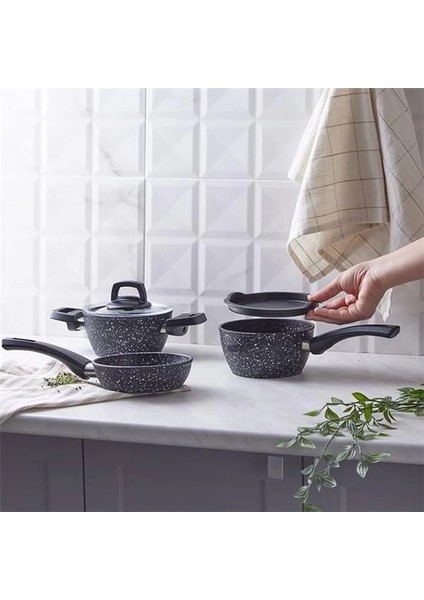 Bio Granit Blue Stone Mini 5 Parça Tencere Seti fiyatları