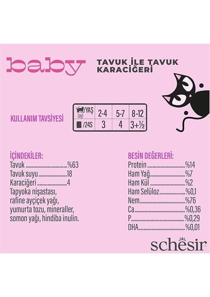 Baby Tavuk ile Tavuk Ciğeri Mus Konserve 70G