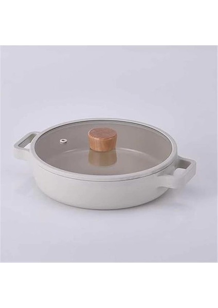 D-NEOF226L Fıka Cam Kapaklı Alumınyum Sıg Tencere 26 cm Be