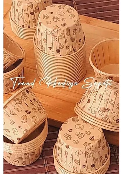 50'li Kek Desenli Muffin Kek Kalıbı, Kek Kapsülü Cupcake Kalıbı, Airfryer Uyumlu fiyatları