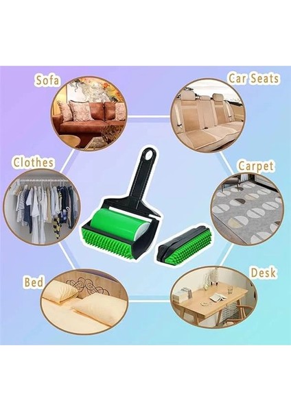 Kedi Köpek Tüyü Toplayıcı – 4 Fonksiyonlu, Tekrar Kullanılabilir, Yapışkan Gerektirmeyen Tüy