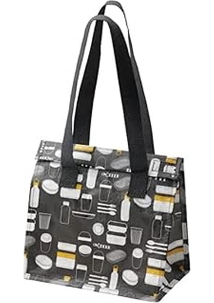 || Beslenme Çantası | Saklama Çantası | Desenli Gri | Malzemeler: %100 Polipropilen | Ofis /