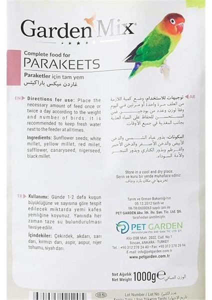 Platin Paraket Yemi 1kg modelleri