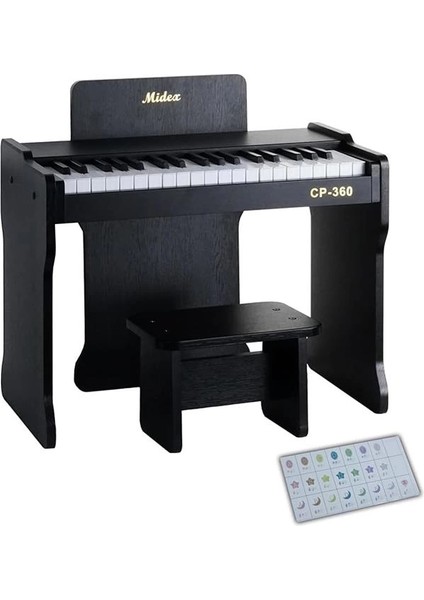 CP-360BK Ahşap Çocuk Piyanosu Pilli 37 Tuşlu Gerçek Piyano Tuşları