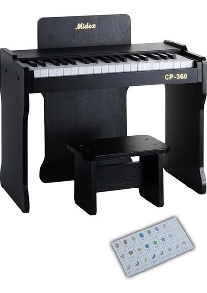 CP-360BK Ahşap Çocuk Piyanosu Pilli 37 Tuşlu Gerçek Piyano Tuşları fırsatları