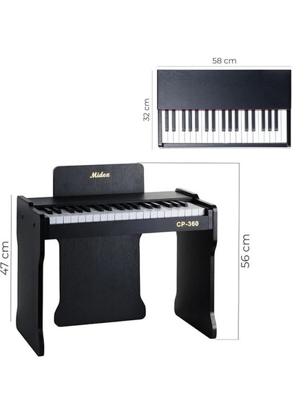 CP-360BK Ahşap Çocuk Piyanosu Pilli 37 Tuşlu Gerçek Piyano Tuşları indirimleri