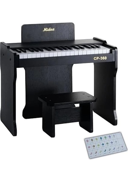 CP-360BK Ahşap Çocuk Piyanosu Pilli 37 Tuşlu Gerçek Piyano Tuşları
