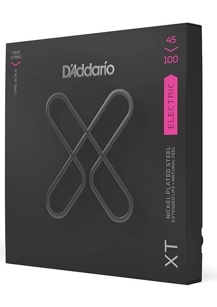 D'addario XTB45100 Bas Gitar Tel Seti, 4 Telli,xt, 45-100, Long Scale