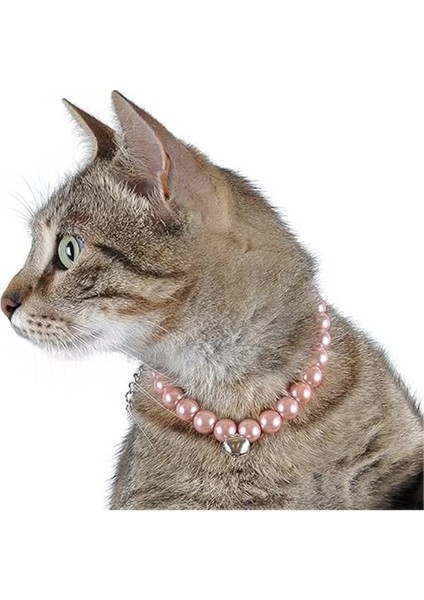X-Perk Kedi Köpek Zilli Inci Boyun Tasması