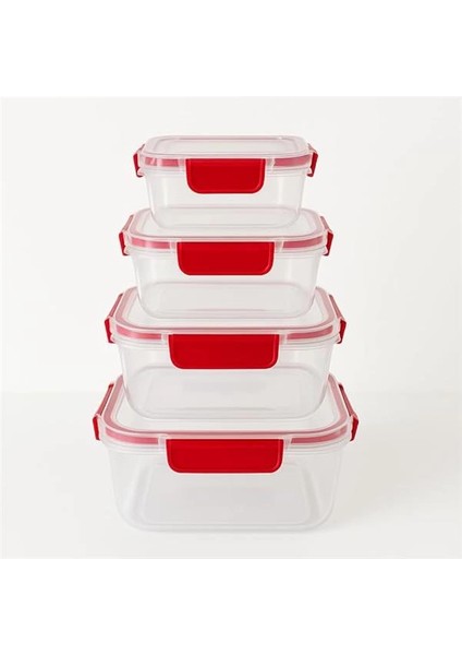 4’lü Kilitli Saklama Kabı Seti – Sızdırmaz Kapaklı, Farklı Boy ve Renklerde, Bpa Içermez fiyatları