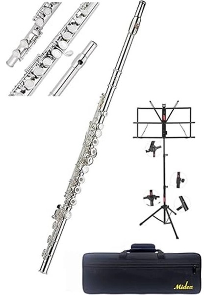 YFL-16G Gümüş Yan Flüt 16 Delikli Gümüş Kaplama (Nota Sehpası Hediye) modelleri