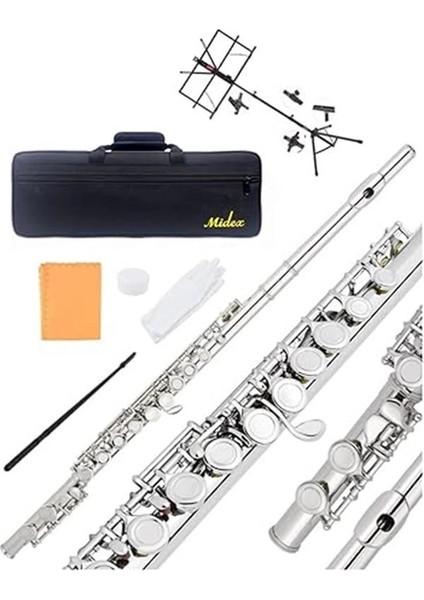 YFL-16G Gümüş Yan Flüt 16 Delikli Gümüş Kaplama (Nota Sehpası Hediye) fırsatları