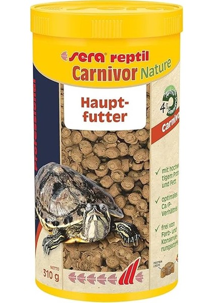 Reptil Etçil Sürüngen Yemi Carnivor 1000 ml (350GR)