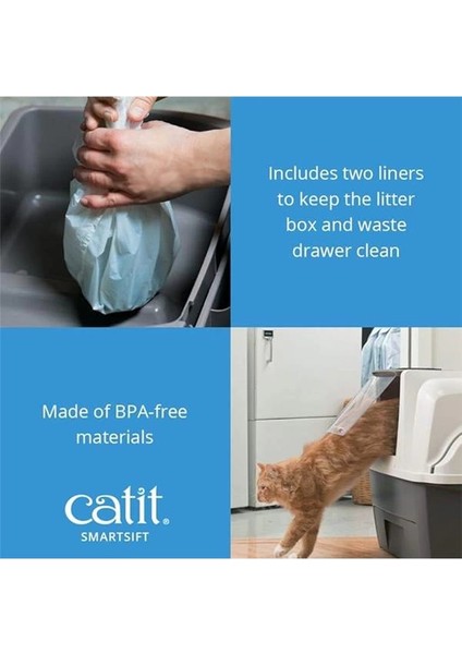 Catit Smart Sift Otomatik Kedi Tuvalet Kabı, Gri/beyaz, 66 x 48 x 63 cm indirimleri