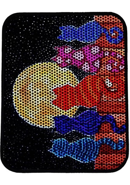 Elekli Tuvalet Önü Kedi Kumu Paspası Renkli Desenli Elekli Kedi Tuvalet Önü Kum Toparlayıcı fiyatları