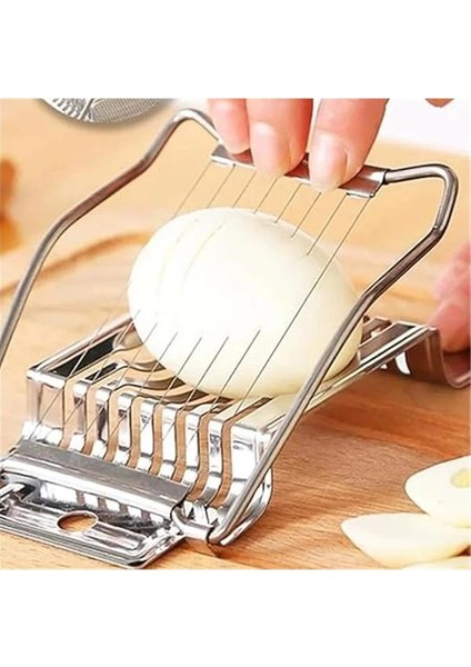 Paslanmaz Çelik Yumurta Dilimleyici, Pratik Mutfak Aleti, 15X9 cm fırsatları
