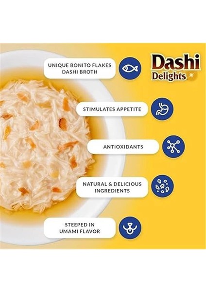 Dashi Delights Kedi Maması ISLAK%100 Doğal Tavuk Eti | Tahıl Içermez, Şekersiz, Yapay Aroma