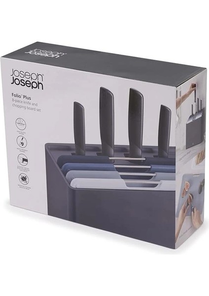 Folio Plus – 8 Parçalı Bıçak ve Kesme Tahtası Seti, Saklama Çantalı, Grafit modelleri
