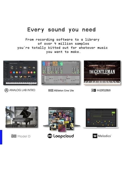 Minilab 3 - Müzik Üretimi Için Evrensel Mıdı Kontrol Cihazı, Hepsi Bir Arada Yazılım Paketi fırsatları
