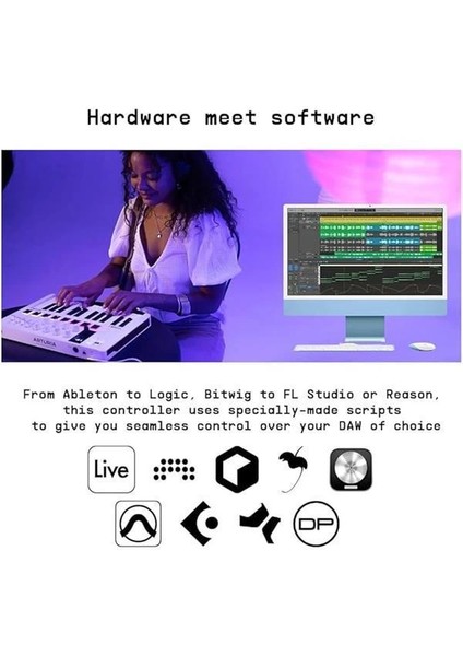 Minilab 3 - Müzik Üretimi Için Evrensel Mıdı Kontrol Cihazı, Hepsi Bir Arada Yazılım Paketi indirimleri