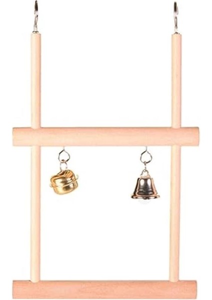 Kuş Zilli Ahşap Çift Tünek 12X20CM fiyatları