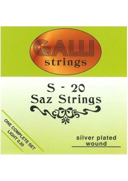 S20 Bağlama Teli 0,20 Uzun Sap Saz Için S-20