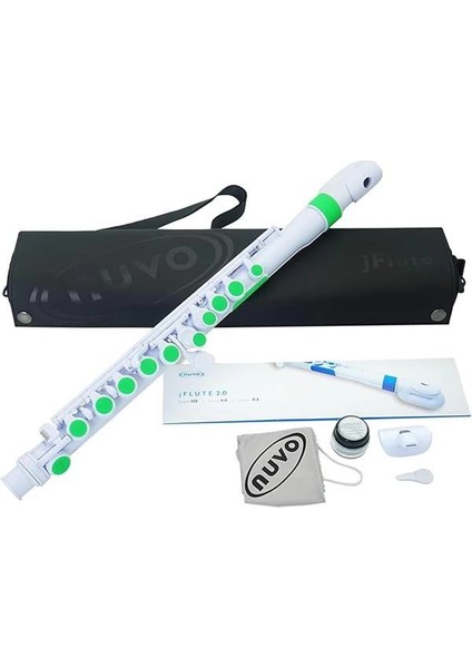 Jflute 5 cm Beyaz ve Yeşil