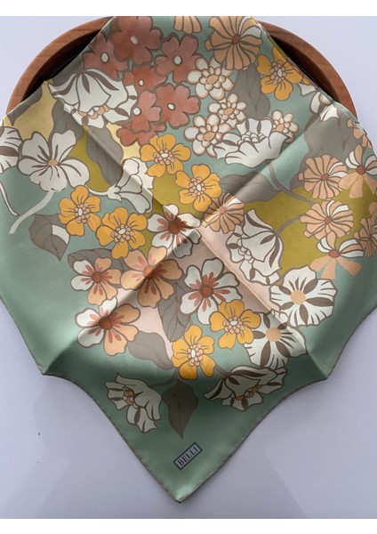 Amber Desen Twill Ipek Eşarp