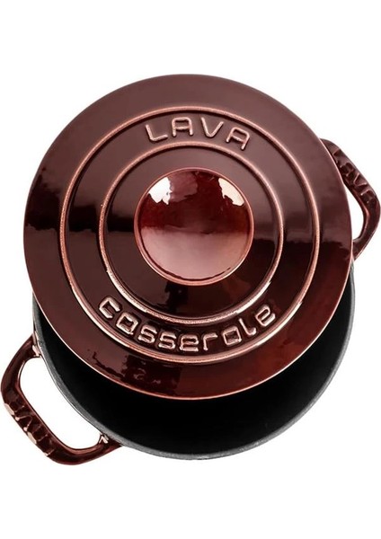 Döküm Yuvarlak Tencere Döküm Demir Kapak Experience Majolik Serisi ÇAP(Ø)23CM modelleri