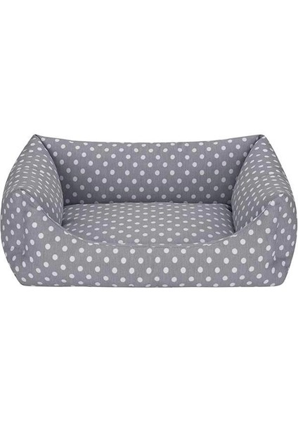 Uniform Gri Puantiyeli Kedi ve Köpek Yatağı S 50X60CM