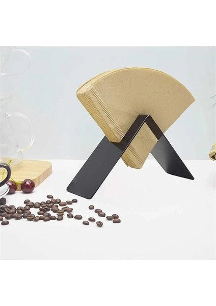 Filtre Kahve Kağıdı Tutucu Stand Aparatı Dekoratif Metal Peçetelik, Siyah modelleri