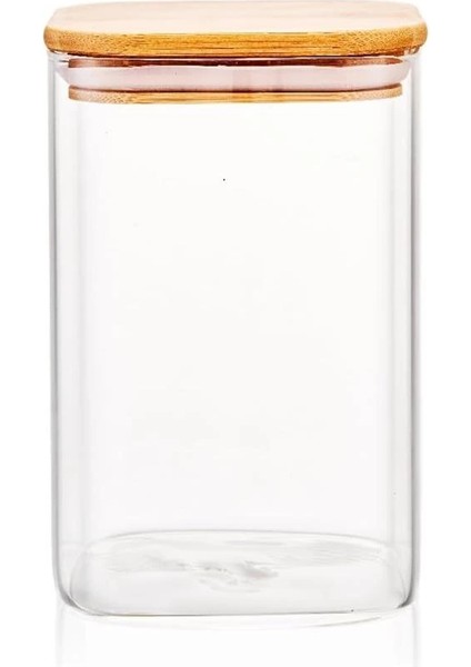 1100ML Sızdırmaz Vakumlu Bambu Kapaklı Borosilikat Cam Kavanoz – Hava Geçirmez & Dayanıklı fiyatları