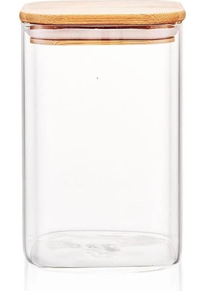 1100ML Sızdırmaz Vakumlu Bambu Kapaklı Borosilikat Cam Kavanoz – Hava Geçirmez & Dayanıklı modelleri