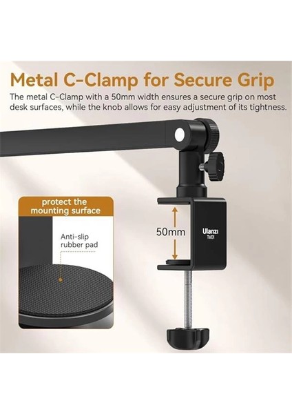 Ulanzi TM01 Boom Arm Mikrofon Masa Standı T046GBA1