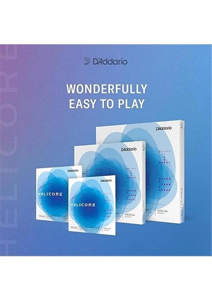 D'addario HE310-5-4/4M Helicore Violine Saitensatz Mehrfach Gedrillter Stahlkern 4/4 Medium
