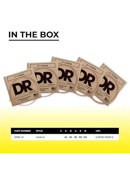 Nadir Fosforlu Bronz Akustik5 Yaylı Bas 45-125 fırsatları