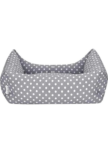 Uniform Gri Puantiyeli Kedi ve Köpek Yatağı S 50X60CM