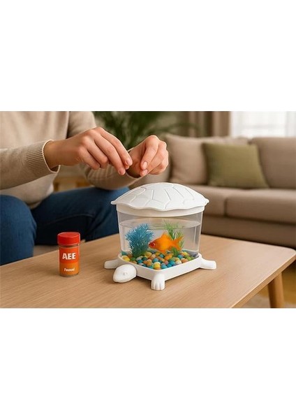 ® Mini Mika Akvaryum – 2.7 Lt Kapasiteli, Kırılmaz, Kapaklı, Dekoratif Süs Akvaryumu | Beta modelleri