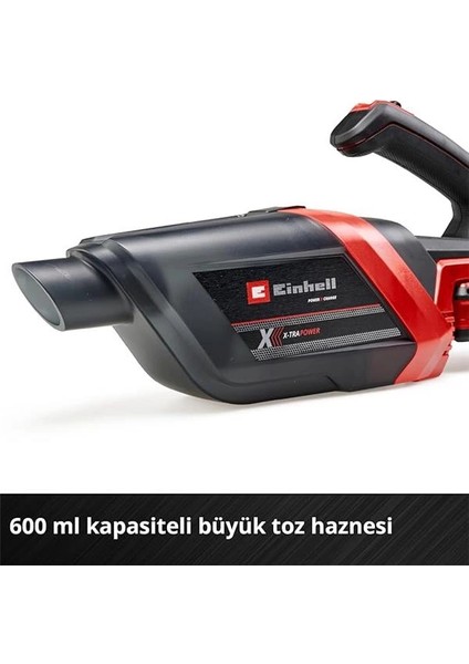 Akülü El Süpürgesi Te-Hv 18/06 Li-Solo Power X-Change (18V, 72 Mbar Emiş Gücü, Dar Alan