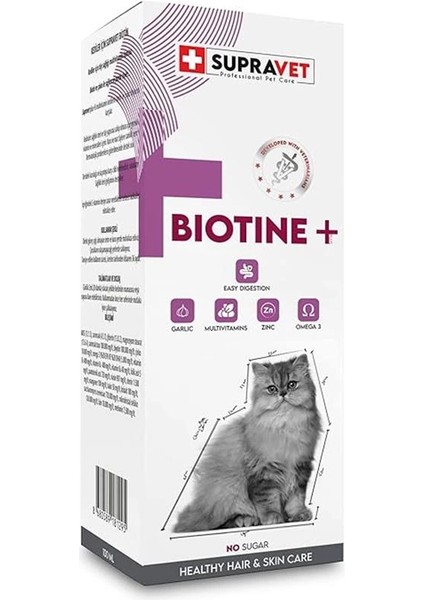 Plus +B For Cats Biotine Damla 100 ml + Zinc + Multi Vitamin (Kediler Için Tüy Sağlığı modelleri