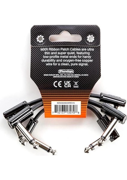 Jım Dunlop Şerit Yama Kablosu 3 "| 3"-3 Paket, 1/4-Inç Dik Açı (3PDCPR03) fiyatları