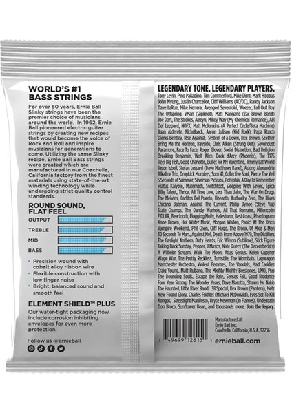 Extra Slinky Flatwound Elektrik Bas Telleri, Ölçü 40-95 fiyatları