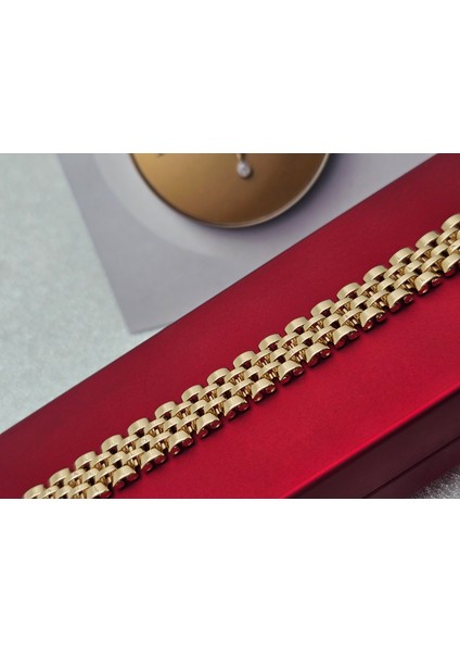 Xuping Hasır Kordon Model Çelik Bileklik Altın Renk