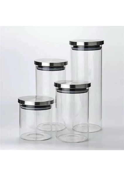 Kare Borosilikat Cam Sızdırmaz Vakumlu Erzak ve Bakliyat Saklama Kabı – Havadaki Termisil