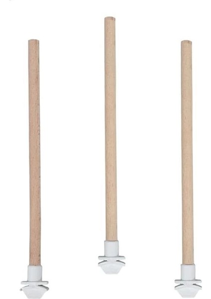 3'lü Ahşap Pürüzsüz Muhabbet Kuşu Tüneği 25 cm