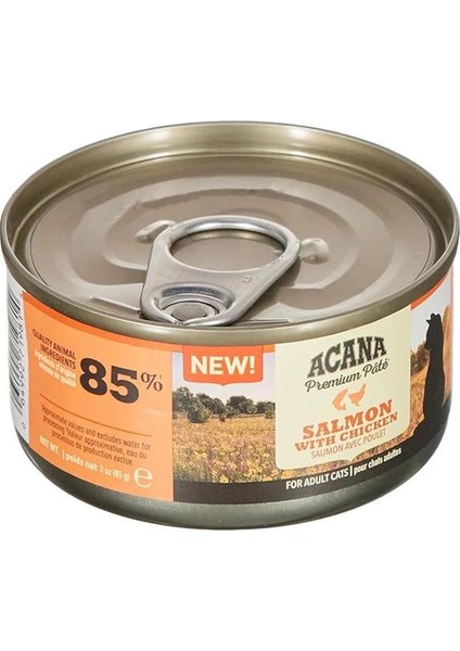 Premium Pate (Ezme) Konserve Yaş Kedi Maması, Somonlu ve Tavuklu, 85 gr modelleri