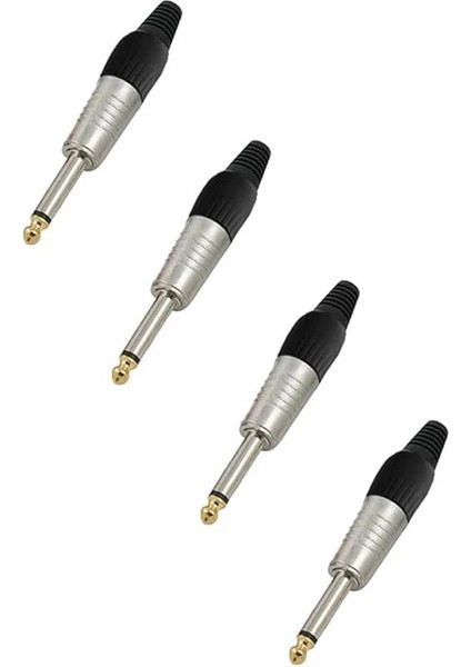 SFC-M63-4X 6.35MM Mono Jack Gitar Jack Erkek Jak (4 Adet)
