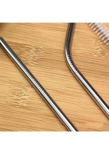 Paslanmaz Çelik Pipet, Temizleme Fırçası, Metal Pipet 2'li modelleri