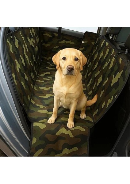 Araç / Oto Içi Arka Koltuk Köpek Örtüsü- Kamuflaj Desenli